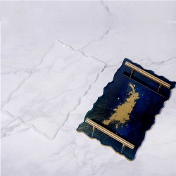 Epoksi Silikon Kalıp Dalgalı Tepsi  Kalıbı Dikdörtgen Model 19.5X32 CM Epoksi Silikon Kalıp Dalgalı Tepsi  Kalıbı Dikdörtgen Model 19.5X32 CM