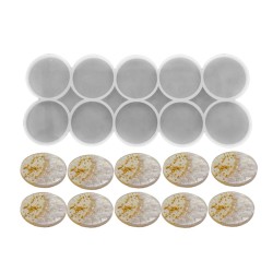 Epoksi Silikon Kalıp Çoklu Magnet Kalıbı Düz Yuvarlak Daire  Seri Döküm Kalıbı 8 CM  10 Lu Epoksi Silikon Kalıp Çoklu Magnet Kalıbı Düz Yuvarlak Daire  Seri Döküm Kalıbı 8 CM  10 Lu