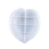 Epoksi Silikon Kalıp Kalp Model Tabak Kalıbı 14X16.2 CM Epoksi Silikon Kalıp Kalp Model Tabak Kalıbı 14X16.2 CM