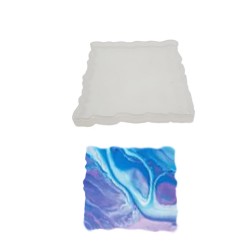 Epoksi Silikon Kalıp Magnet Geode Kare  10 CM Epoksi Silikon Kalıp Magnet Geode Kare  10 CM