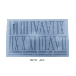 Epoksi Silikon Kalıp Saat Roma Rakamları Seti Epoksi Silikon Kalıp Saat Roma Rakamları Seti