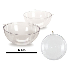 Şeffaf Mika Küre Top 6 CM (20 Adet ) Şeffaf Mika Küre Top 6 CM (20 Adet )