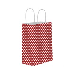 Kağıt Hediye Çantası Küçük Boy Puantiyeli 18X24 (25 Adet)