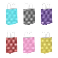 Kağıt Hediye Çantası Puantiyeli Battal Boy 31X41 CM (25 Adet)