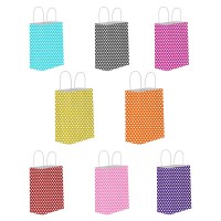 Kağıt Hediye Çantası Puantiyeli Büyük Boy 25X31 CM (25 Adet)