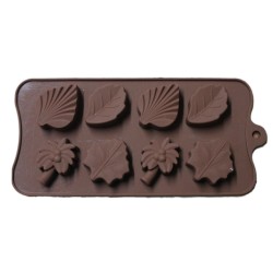 Silikon Kalıp  Farklı Yaprak  Kalıbı  8 li Silikon Kalıp  Farklı Yaprak  Kalıbı  8 li