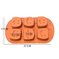 Silikon Kalıp Halloween Cadılar Bayramı Kabak Kalıbı 6 Li Silikon Kalıp Halloween Cadılar Bayramı Kabak Kalıbı 6 Li