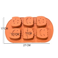 Silikon Kalıp Halloween  Cadılar Bayramı Kabak Kalıbı  6 Li Silikon Kalıp Halloween  Cadılar Bayramı Kabak Kalıbı  6 Li