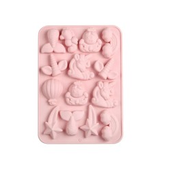 Silikon Kalıp karışık   Şekilli 14  lü Silikon Kalıp karışık   Şekilli 14  lü