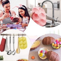Silikon Kalıp Paskalya Yumurtası Şekilli 6  li Silikon Kalıp Paskalya Yumurtası Şekilli 6  li