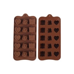 Silikon Kalıp Üç Farklı  Model  Kalp Hediye Paketi Ve Gül   Kalıbı  15 li Silikon Kalıp Üç Farklı  Model  Kalp Hediye Paketi Ve Gül   Kalıbı  15 li