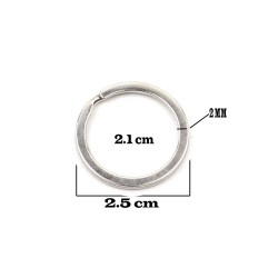 Zincirsiz Boş  Yassı Model Anahtarlık Halkası  2.5 CM (1000 Adet)