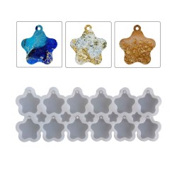 Epoksi Silikon Kalıp Yıldız Anahtarlık Kalıbı 12 Li Epoksi Silikon Kalıp Yıldız Anahtarlık Kalıbı 12 Li