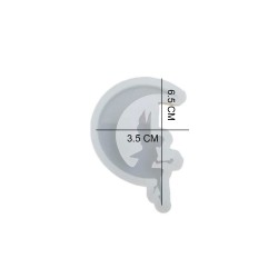 Epoksi Silikon Kalıp Anahtarlık Ay Perizi Kızı Kolye Kalıbı Epoksi Silikon Kalıp Anahtarlık Ay Perizi Kızı Kolye Kalıbı