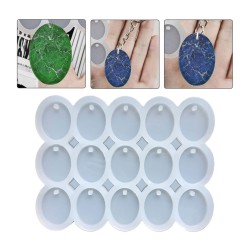 Epoksi Silikon Kalıp Delikli Oval Anahtarlık Kolye Kalıbı 15 Li Epoksi Silikon Kalıp Delikli Oval Anahtarlık Kolye Kalıbı 15 Li