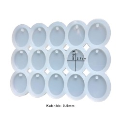 Epoksi Silikon Kalıp Delikli Oval Anahtarlık Kolye Kalıbı 15 Li Epoksi Silikon Kalıp Delikli Oval Anahtarlık Kolye Kalıbı 15 Li