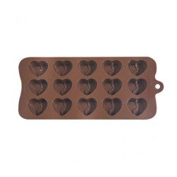Silikon Kek Kalıp Çikolata Kırık Kalp Kalıbı Şeker Hamuru ve Taş Tozu Silikon Kalıbı 15 Li