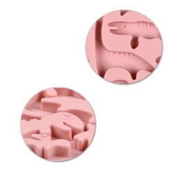 Silikon Kek Kalıp Çikolata Dinozor Figürleri Kalıbı Mum Şeker Hamuru Taş Tozu Kalıbı 7 Li