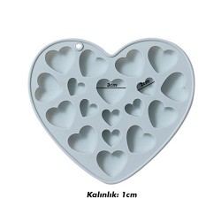 Silikon Kek Kalıp Çikolata Bombeli Kalp Kalıbı Şeker Hamuru Jelibon Taş Tozu Mum Kalıbı Silikon Kek Kalıp Çikolata Bombeli Kalp Kalıbı Şeker Hamuru Jelibon Taş Tozu Mum Kalıbı