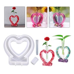Epoksi Silikon Kalıp Dekor Kalp Gül Tutacağı Sevgililer Günü Çiçek Tutma Standı Masa Süsü Epoksi Silikon Kalıp Dekor Kalp Gül Tutacağı Sevgililer Günü Çiçek Tutma Standı Masa Süsü