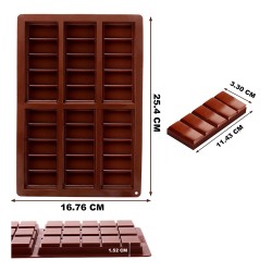 Silikon Kalıp Dubai Çikolata Bar ve Kek Çizgili Tablet Dubai Çikolatası Kalıbı 6 Lı Silikon Kalıp Dubai Çikolata Bar ve Kek Çizgili Tablet Dubai Çikolatası Kalıbı 6 Lı