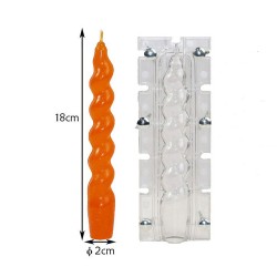 Poli Karbon Mum Kalıbı Şamdanlık Spiral Burgulu Uzun Kalıbı 18 CM Poli Karbon Mum Kalıbı Şamdanlık Spiral Burgulu Uzun Kalıbı 18 CM