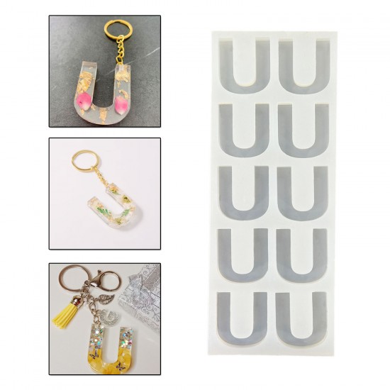 Epoksi Çoklu Silikon Kalıp U Harfi Anahtarlık Reçine Seri Döküm Kalıbı 4 CM 10 Lu Epoksi Çoklu Silikon Kalıp U Harfi Anahtarlık Reçine Seri Döküm Kalıbı 4 CM 10 Lu