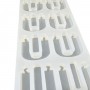 Epoksi Çoklu Silikon Kalıp Ü Harfi Anahtarlık Reçine Seri Döküm Kalıbı 4 CM 10 Lu Epoksi Çoklu Silikon Kalıp Ü Harfi Anahtarlık Reçine Seri Döküm Kalıbı 4 CM 10 Lu
