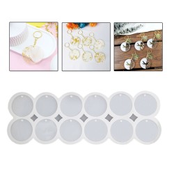 Epoksi Reçine Silikon Kalıp Çoklu Yuvarlak Delikli Anahtarlık Kalıbı 4.5 CM 12 Li Epoksi Reçine Silikon Kalıp Çoklu Yuvarlak Delikli Anahtarlık Kalıbı 4.5 CM 12 Li