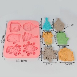 Silikon Kek Kalıp Çikolata Yılbaşı Figürleri Kalıbı Şeker Hamuru Taş Tozu Mum Kalıbı 6 Lı Silikon Kek Kalıp Çikolata Yılbaşı Figürleri Kalıbı Şeker Hamuru Taş Tozu Mum Kalıbı 6 Lı