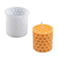 Epoksi Reçine Silikon Kalıp Taş Tozu Baloncuklu Silindir Delikli Mum Kalıbı Epoksi Reçine Silikon Kalıp Taş Tozu Baloncuklu Silindir Delikli Mum Kalıbı