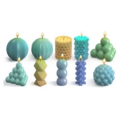 Epoksi Reçine Silikon Kalıp Taş Tozu Üçgen Bubble Mum Kalıbı Epoksi Reçine Silikon Kalıp Taş Tozu Üçgen Bubble Mum Kalıbı