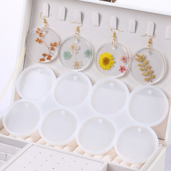 Epoksi Çoklu Silikon Kalıp Anahtarlık Daire Yuvarlak Delikli Kolye Küpe Kalıbı 5 CM 8 Li Epoksi Çoklu Silikon Kalıp Anahtarlık Daire Yuvarlak Delikli Kolye Küpe Kalıbı 5 CM 8 Li