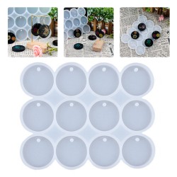Epoksi Çoklu Silikon Kalıp Anahtarlık Daire Yuvarlak Delikli Kolye Küpe Kalıbı 3.4CM 12 Li Epoksi Çoklu Silikon Kalıp Anahtarlık Daire Yuvarlak Delikli Kolye Küpe Kalıbı 3.4CM 12 Li