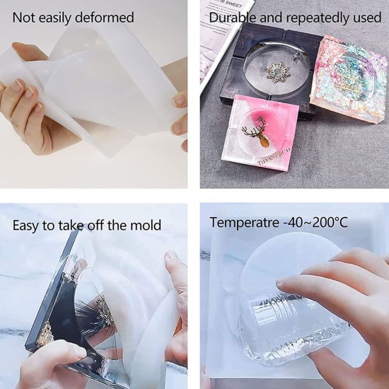 Epoksi Silikon Kalıp Kare Küllük Kalıbı 10X10 CM Epoksi Silikon Kalıp Kare Küllük Kalıbı 10X10 CM