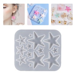 Epoksi Silikon Kalıp Çoklu Anahtarlık Farklı Boylarda Yıldız Kolye Küpe Kalıbı Epoksi Silikon Kalıp Çoklu Anahtarlık Farklı Boylarda Yıldız Kolye Küpe Kalıbı