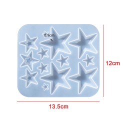 Epoksi Silikon Kalıp Çoklu Anahtarlık Farklı Boylarda Yıldız Kolye Küpe Kalıbı Epoksi Silikon Kalıp Çoklu Anahtarlık Farklı Boylarda Yıldız Kolye Küpe Kalıbı
