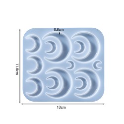 Epoksi Silikon Kalıp Çoklu Anahtarlık Farklı Boylarda Yarım Ay Kolye Küpe Kalıbı Epoksi Silikon Kalıp Çoklu Anahtarlık Farklı Boylarda Yarım Ay Kolye Küpe Kalıbı
