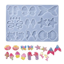 Epoksi Silikon Kalıp Deniz Canlıları Figür Modelleri Delikli Anahtarlık Kolye Küpe Kalıbı Epoksi Silikon Kalıp Deniz Canlıları Figür Modelleri Delikli Anahtarlık Kolye Küpe Kalıbı