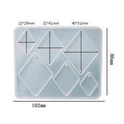 Epoksi Silikon Kalıp Çoklu Anahtarlık Geometrik Model Delikli Kolye Küpe Kalıbı Epoksi Silikon Kalıp Çoklu Anahtarlık Geometrik Model Delikli Kolye Küpe Kalıbı