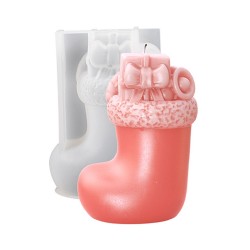 Silikon Kalıp Dekoratif Yılbaşı Kar Ayakkabı Çorap Noel Dekorasyon Mum Kalıbı 10.4X7.1 CM Silikon Kalıp Dekoratif Yılbaşı Kar Ayakkabı Çorap Noel Dekorasyon Mum Kalıbı 10.4X7.1 CM