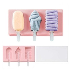 Silikon Kalıp Donurma Kalıbı Dondurma Çoklu Tatlı Meybuz Kalıbı 3 Lü Silikon Kalıp Donurma Kalıbı Dondurma Çoklu Tatlı Meybuz Kalıbı 3 Lü