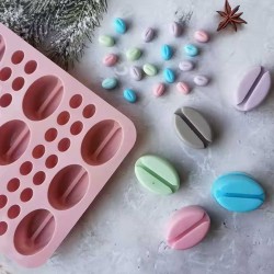 Silikon Kek Kalıp Sugarcraft Kahve Çekirdekleri Kalıbı Şeker Hamuru Çikolata Kalıbı Silikon Kek Kalıp Sugarcraft Kahve Çekirdekleri Kalıbı Şeker Hamuru Çikolata Kalıbı