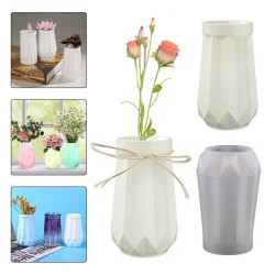 Epoksi Reçine Silikon Kalıp Vazo Kalıbı Beton Taş Tozu Vazo Mumluk Kalıbı 10.5X6.5 CM Epoksi Reçine Silikon Kalıp Vazo Kalıbı Beton Taş Tozu Vazo Mumluk Kalıbı 10.5X6.5 CM