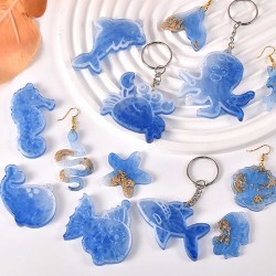 Epoksi Silikon Kalıp Deniz Canlıları Anahtarlık Kolye Kalıbı Epoksi Silikon Kalıp Deniz Canlıları Anahtarlık Kolye Kalıbı