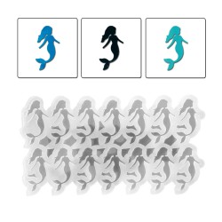 Epoksi Silikon Kalıp Çoklu Deniz Kızı Kolye Anahtarlık Küpe Kalıbı 14 Lü Epoksi Silikon Kalıp Çoklu Deniz Kızı Kolye Anahtarlık Küpe Kalıbı 14 Lü