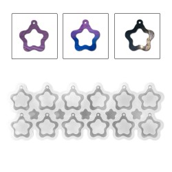 Epoksi Silikon Kalıp Çoklu İçi Boş Yıldız Delikli Kolye Anahtarlık Küpe Kalıbı 12 Li Epoksi Silikon Kalıp Çoklu İçi Boş Yıldız Delikli Kolye Anahtarlık Küpe Kalıbı 12 Li