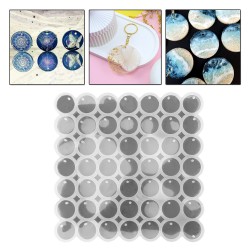 Epoksi Silikon Kalıp Çoklu Yuvarlak Delikli Anahtarlık Kolye Küpe Kalıbı 3.5 CM 49 Lu Epoksi Silikon Kalıp Çoklu Yuvarlak Delikli Anahtarlık Kolye Küpe Kalıbı 3.5 CM 49 Lu