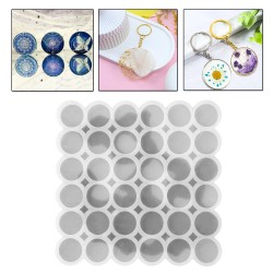 Epoksi Silikon Kalıp Çoklu Yuvarlak Anahtarlık Kolye Küpe Kalıbı 3.5 CM 36 Lı Epoksi Silikon Kalıp Çoklu Yuvarlak Anahtarlık Kolye Küpe Kalıbı 3.5 CM 36 Lı