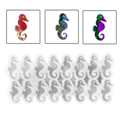 Epoksi Silikon Kalıp Çoklu Deniz Atı Delikli Kolye Anahtarlık Küpe Kalıbı 16 Lı Epoksi Silikon Kalıp Çoklu Deniz Atı Delikli Kolye Anahtarlık Küpe Kalıbı 16 Lı